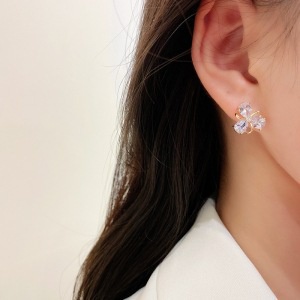 2021 Anting Gantung Panjang Tusuk Gaya Korea Bentuk Geometri Bahan Metal Silver S925 Untuk Wanita