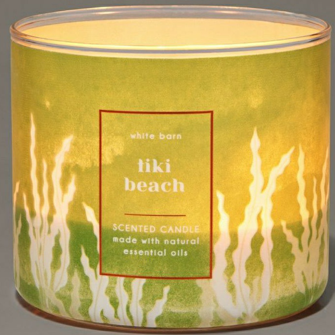 BATH &amp; BODY WORKS BBW TIKI BEACH 3-WICK SCENTED CANDLE 411 G LILIN WANGI 3 SUMBU UKURAN BESAR PENGHARUM RUANGAN