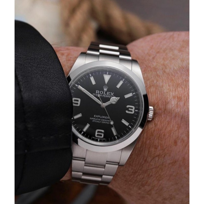 Jam Tangan Pria Merk Rolex Explorer Automatic Silver