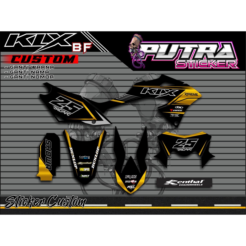 Decal Sticker KLX BF 150 Custom, klx bf custom