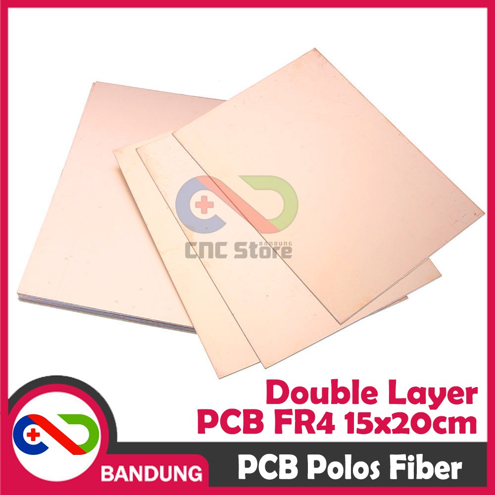 PCB POLOS DOUBLE LAYER FR4 FIBER 15X20CM PCB KOSONG DUA DOUBLE SIDE