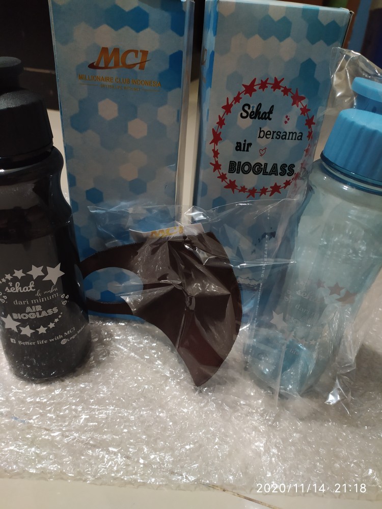 Botol Bioglass Mini 500ml Tumbler Infuser Bio Glass Air Minum