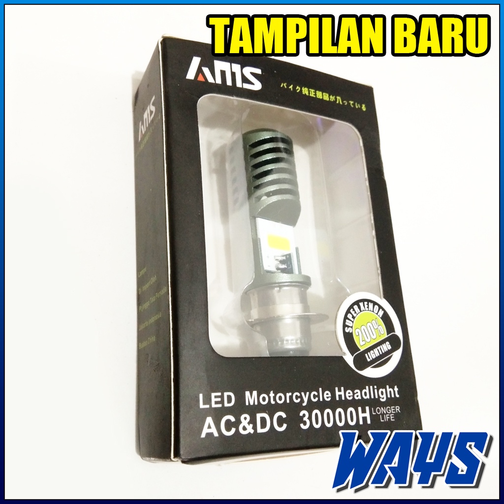 L040 | Lampu Depan LED Putih AMS H6 Motor Mio Beat Vario 110 125 Xride Jupiter Z Mx Supra Satria FU