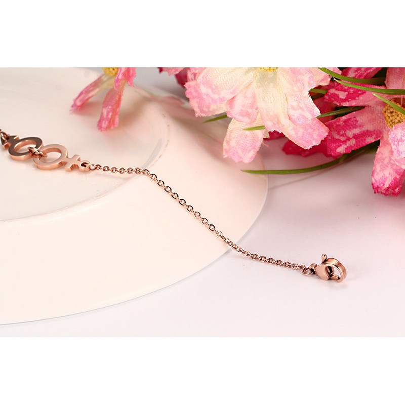 Gelang Bracelet Wanita Aksesoris Titanium Korea Cocok Hadiah GK029 lovely love elegant unisex