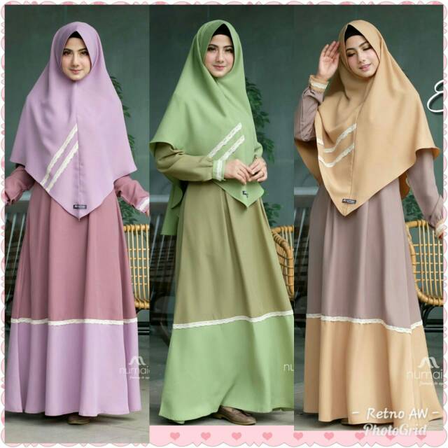 TERLARIS..ELMIRA DRESS GAMIS WOLLYCREPE BY NUMAIA
