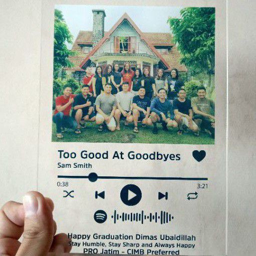 

Plakat Akrilik Spotify Print UV custom ukuran A5