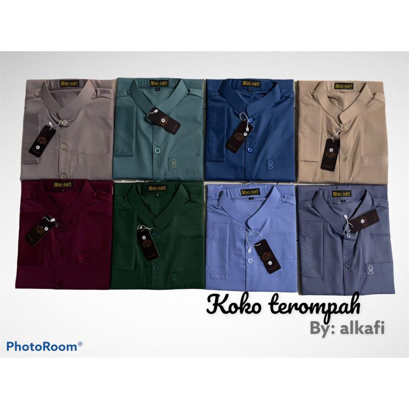 Baju Koko SemiJass Terompah Alkafi / Kafana Koko Haibah Model Ammu koko Habaib Lengan Panjang Toyobo