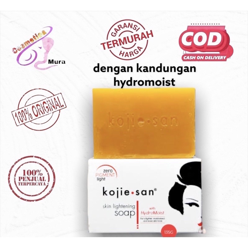 terbaru ( 135 gr with hydromoist ) - kemasan besar KOJIE SAN Skin Lightening Acid With HYDROMOIST Soap