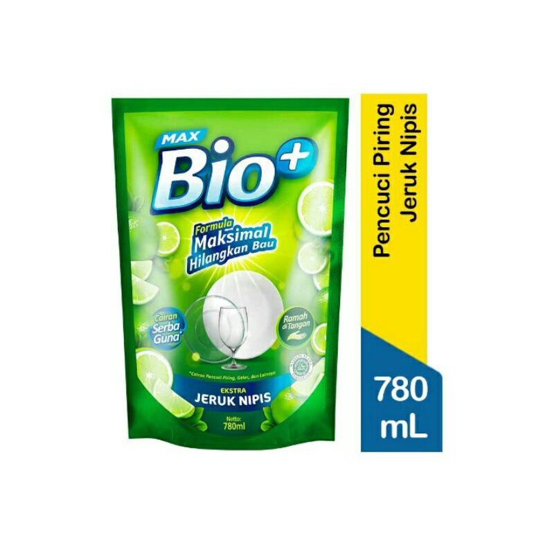 Max Bio+ Cairan Pencuci Piring JerukNipis 780MI