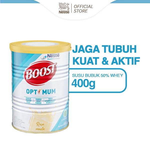 

Nestle Boost Optimum Susu Bubuk 50% Whey 400 gr