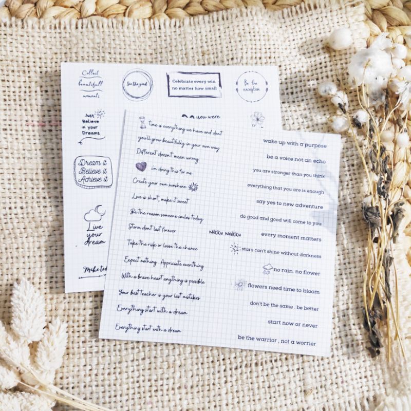 

SS007 Sticker Sheet | Sticker Quote for Journaling