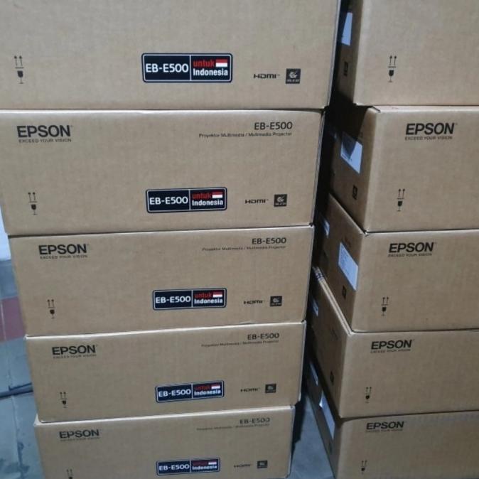 siap kirim] LCD Projektor Proyektor Epson EB E500 E 500 + Tas Garansi Resmi
