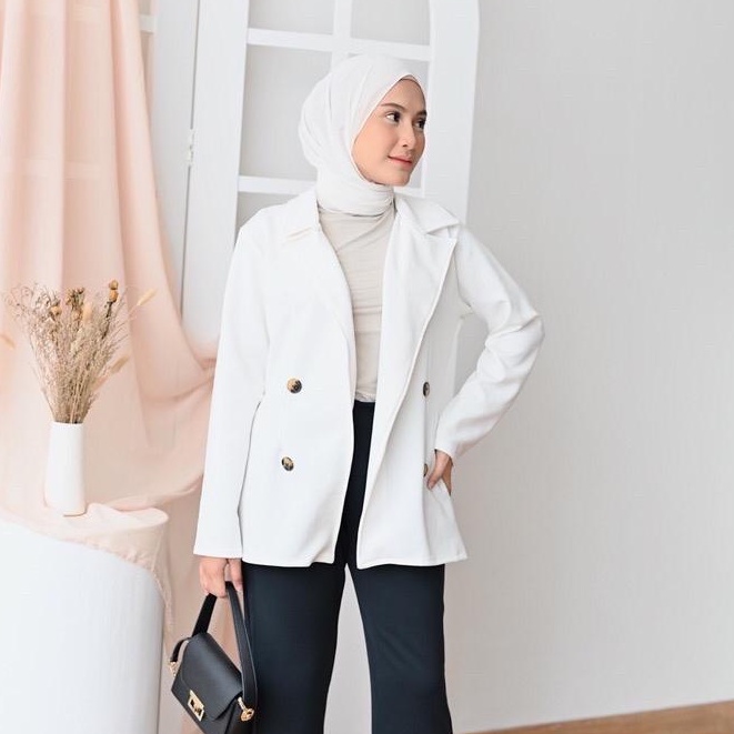 CATHERINE - BLAZER WANITA/BLAZER KERJA/BAHAN TEBAL SCUBA PREMIUM