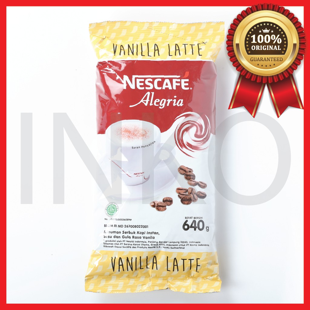 

NESCAFE ALEGRIA VANILLA LATTE KOPI INSTANT SUSU GULA VANILLA 500GR