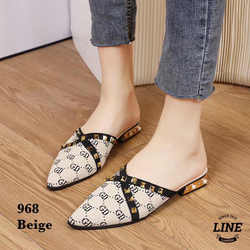 SANDAL WANITA SLIP ON FASHION KOREA SHOES 968