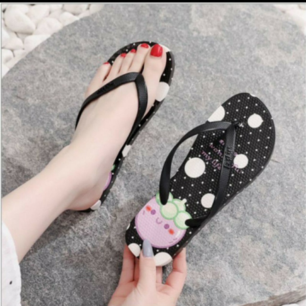 Sandal Jepit Slipper Motif Buah-buahan