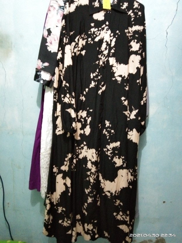 Wuning 2 Dress Ld 140 Gamis Busui Katun Rayon  Batik Jumbo Casual Premium