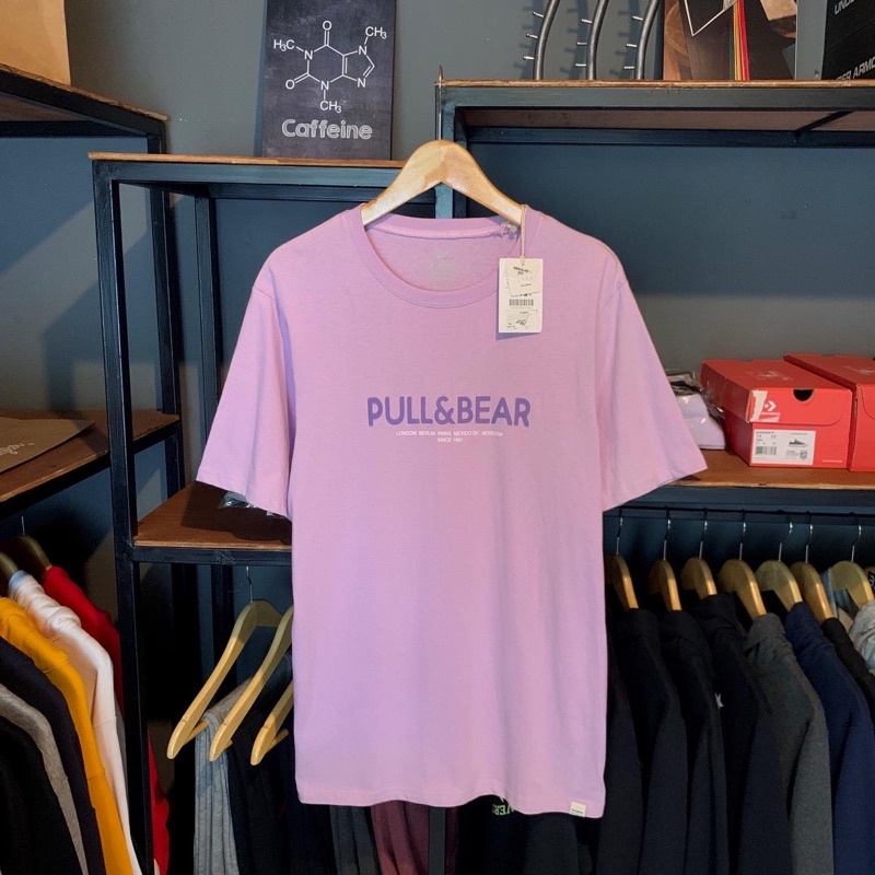 [ RESMI STORE ] PULL&amp;BEAR BASIC LOGO TEE ORIGINAL