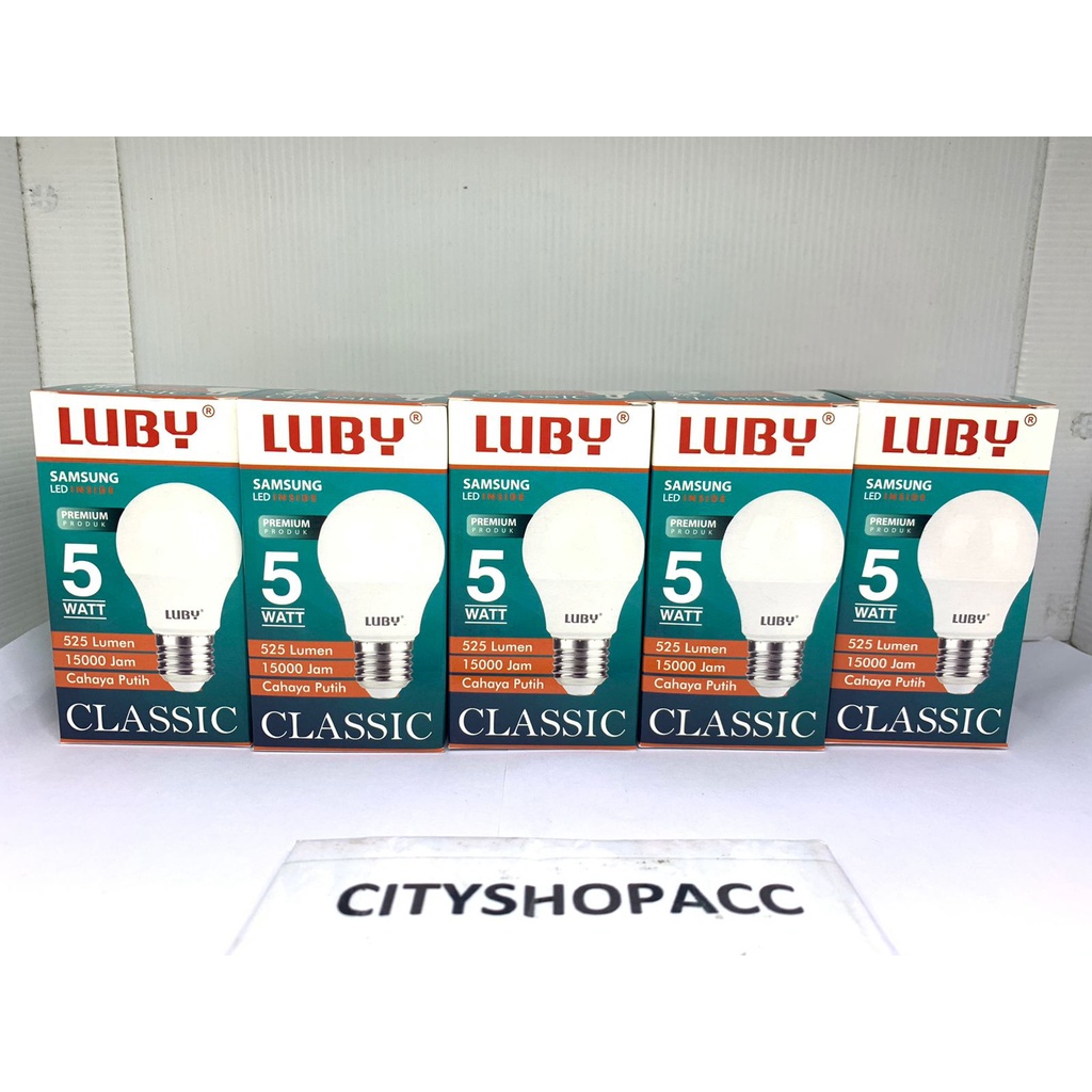 Lampu Bohlam Luby Classic LED 5 Watt LED Bulb