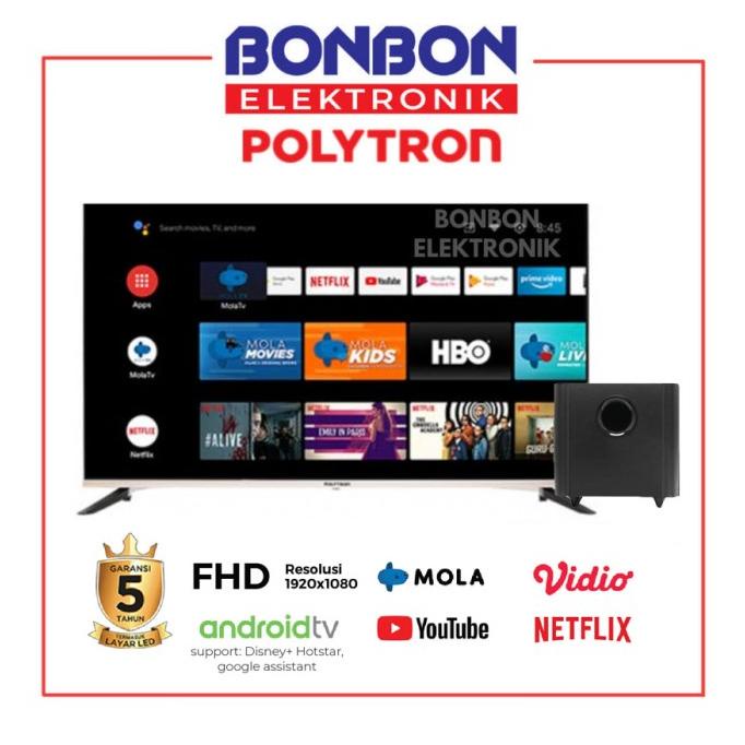 Polytron LED TV 50 Inch PLD 50BAG9953 Smart Android Cinemax Soundbar Termurah