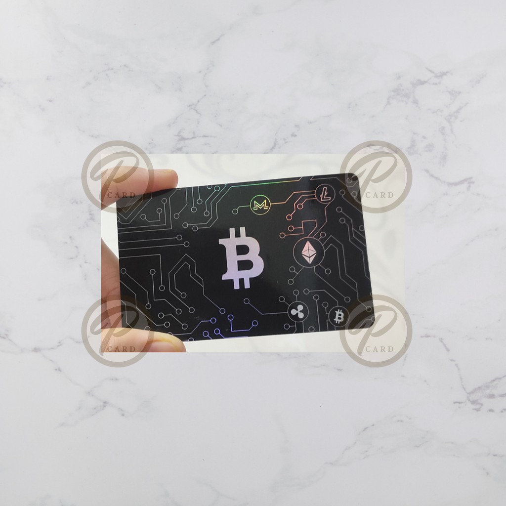 (FAKE) CRYPTO SKIN CARD HOLOGRAM SERIES - Card Cover Skin Sticker - PLIATA Stiker Kartu ATM, E-Money, E-Toll