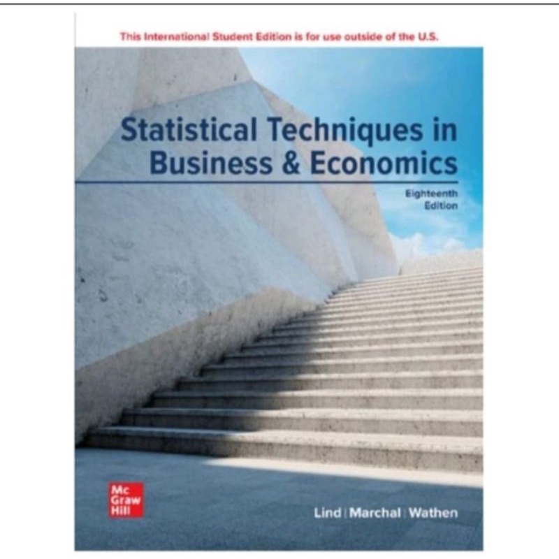 Jual Statistical Techniques In Business Andeconomics 18 Edition By Lind Marchal Wathen Shopee