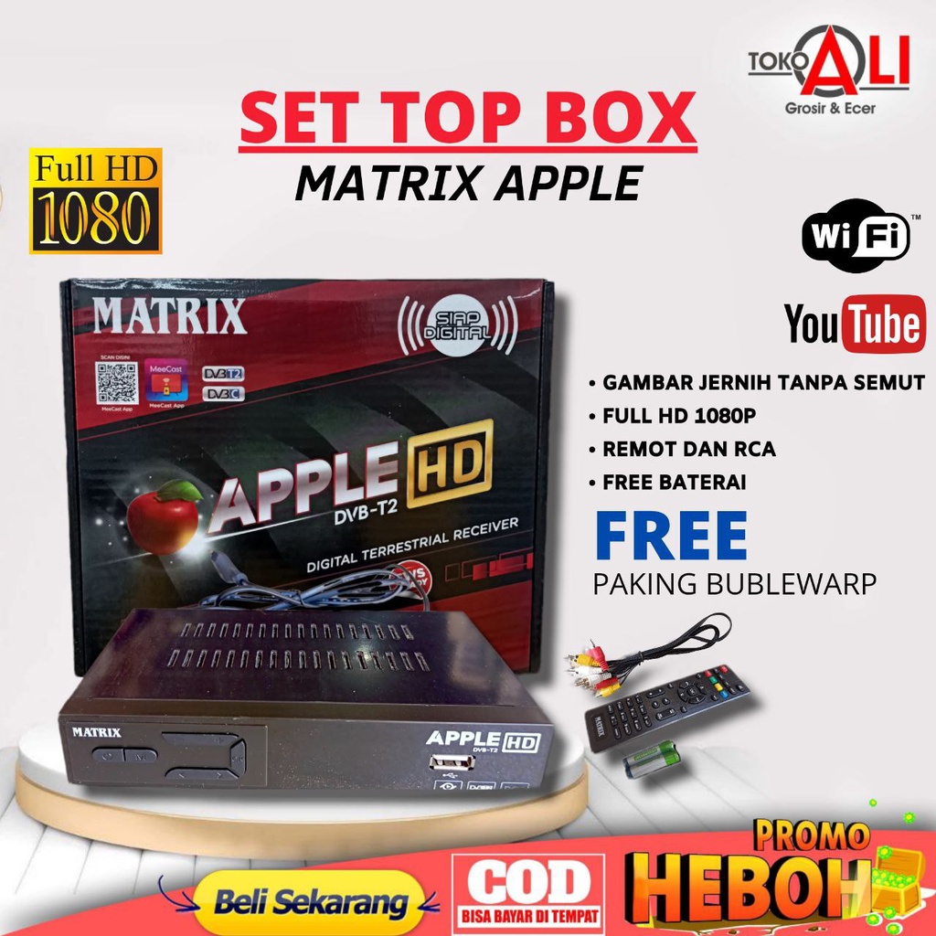 STB TV DIGITAL Set top box tv digital stb DVB-T2 MATRIX / HINOMARU tv hdmi bergaransi terbaik androi