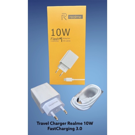 Travel Charger REALME 10W Fastcharging/Pengisian Daya Cepat 3.0