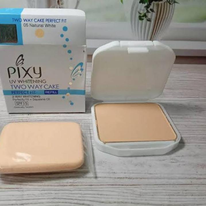 PROMOSI  9.9 Bedak Pixy (Refill) UV Whitening Two Way Cake Perfect Fit | Pixy Refill | Pixy Refil | 