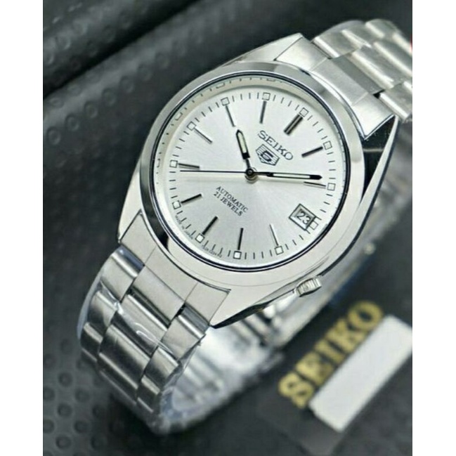 Jam Tangan SEIKO 5 Automatic   Otomatis   21 jewels Pria   Wanita Rantai Gold Silver Tanggal hari