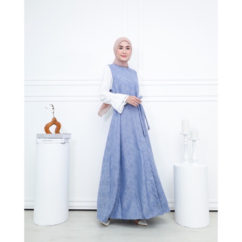BARU - Zanna Dress motif Daun by Gamaleea
