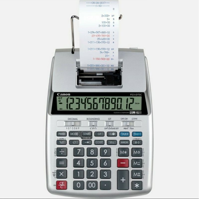 Kalkulator Kasir CANON P23 DTC Garansi Resmi - Printing Calculator / Printer Struk P23 Best Seller