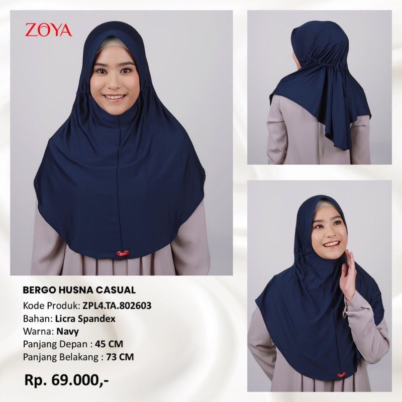 Bergo Husna Casual Zoya