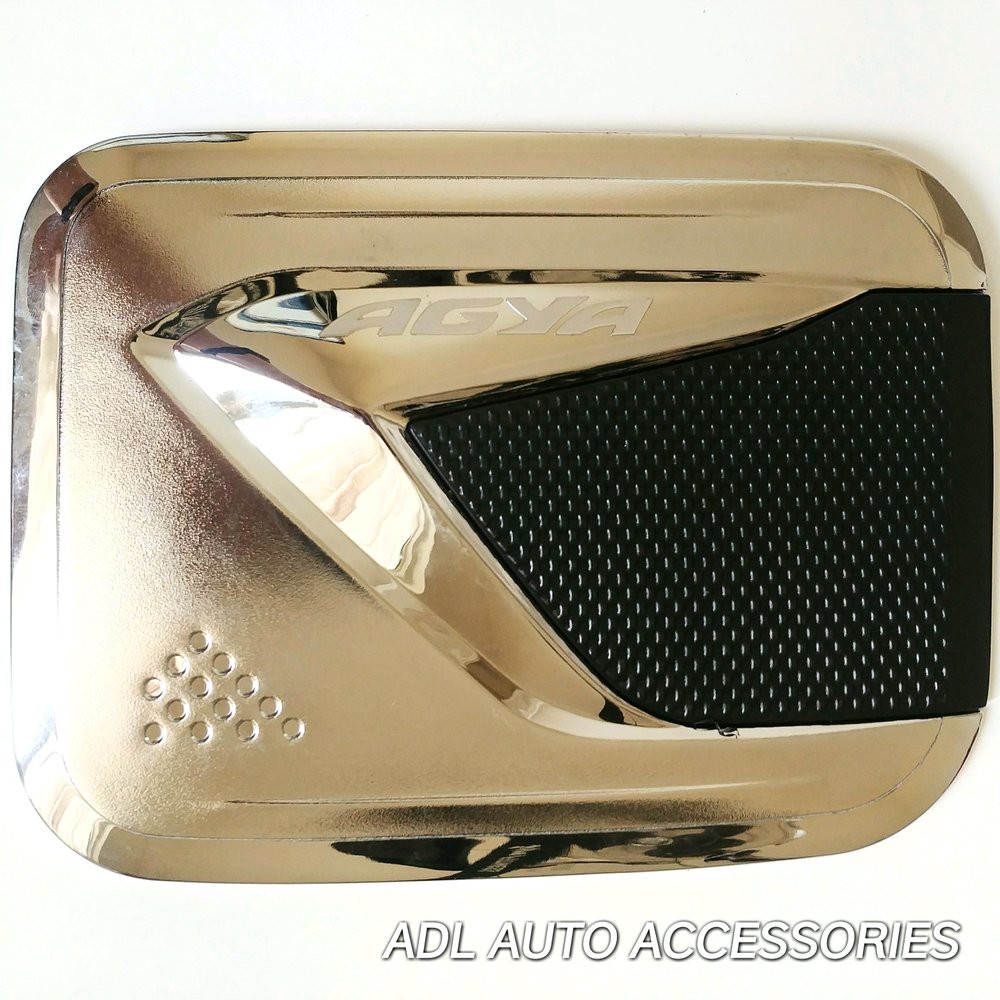 tanc cover tutup TANGKI  bensin TOYOYA agya / wigo crome CHROME hitam PLATINUM tempel