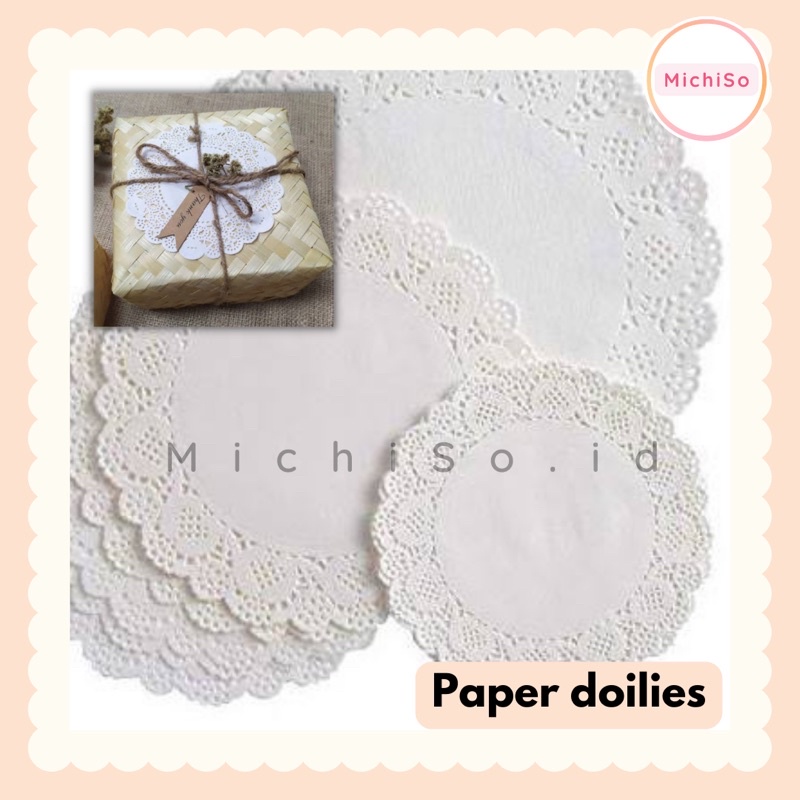 

paper doilies isi 10pcs | kertas renda hampers | kertas hampers | kertas hiasan hampers - MichiSo.id