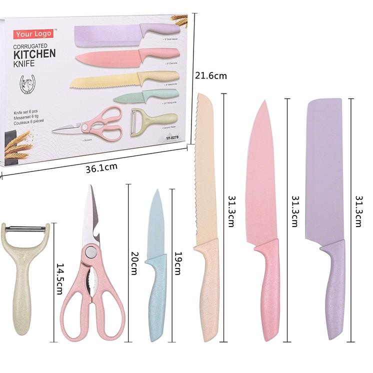 

〔LVS〕 Set Pisau Stainless Pisau Modern 1 Set Isi 6 Lengkap