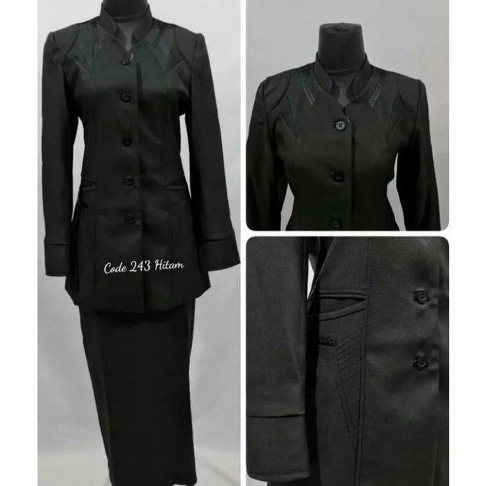 Seragam Dinas warna hitam || Setelan Seragam Dinas Hitam