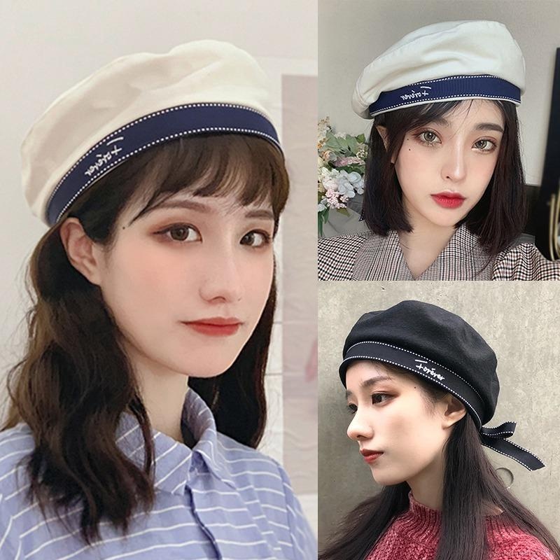 Topi Baret Pelukis Bentuk Octagonal Gaya Inggris Untuk Wanita