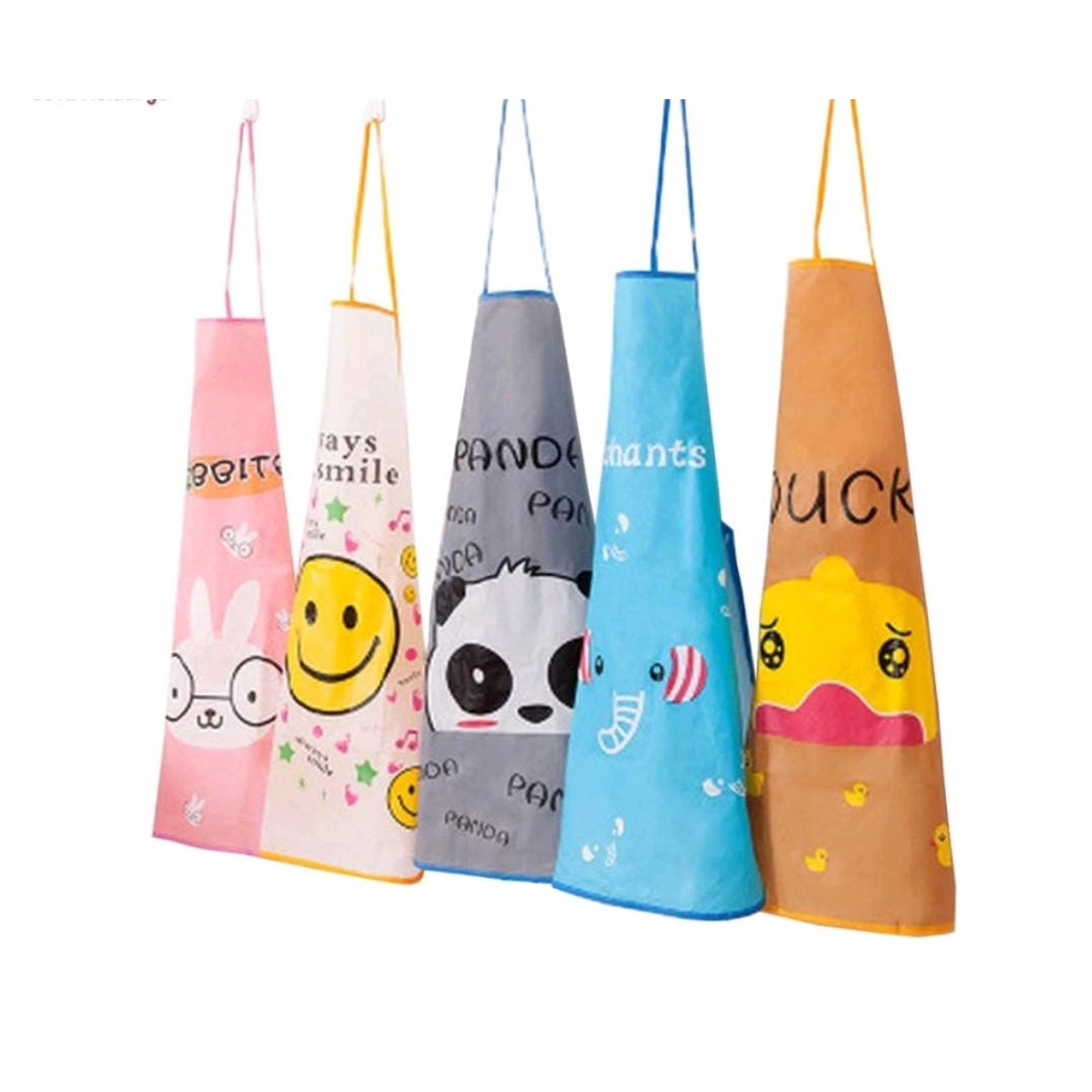 Celemek Anti Air ~ APRON WATERPROOF Praktis Anti Air Motif LUCU KOREA