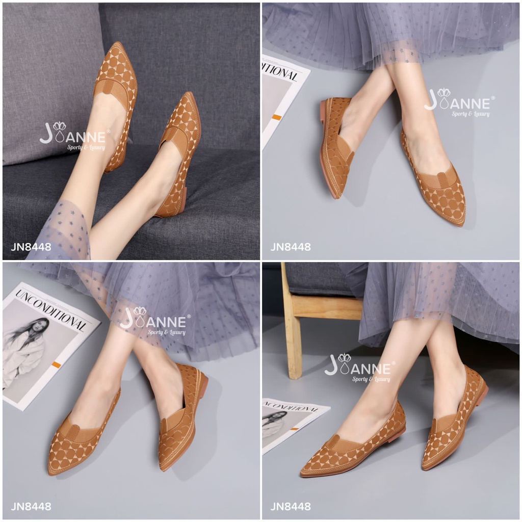 JOANNE Flat Loafers Kulit Shoes #JN8448 ORIGINAL