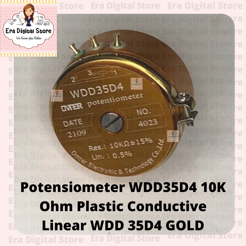 Potensiometer WDD35D4 10K Ohm Plastic Conductive Linear WDD 35D4 GOLD
