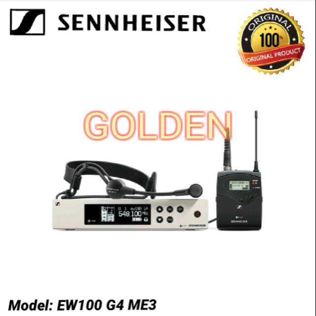 Mic Wireless Sennheiser EW100 G4 ME3 Headset Original Product