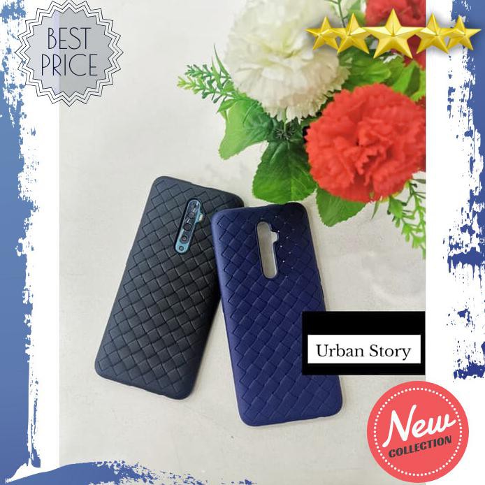 CASING HP OPPO RENO 2 RENO 2F SOFT CASE WOVEN PATTERN ANTI HEAT