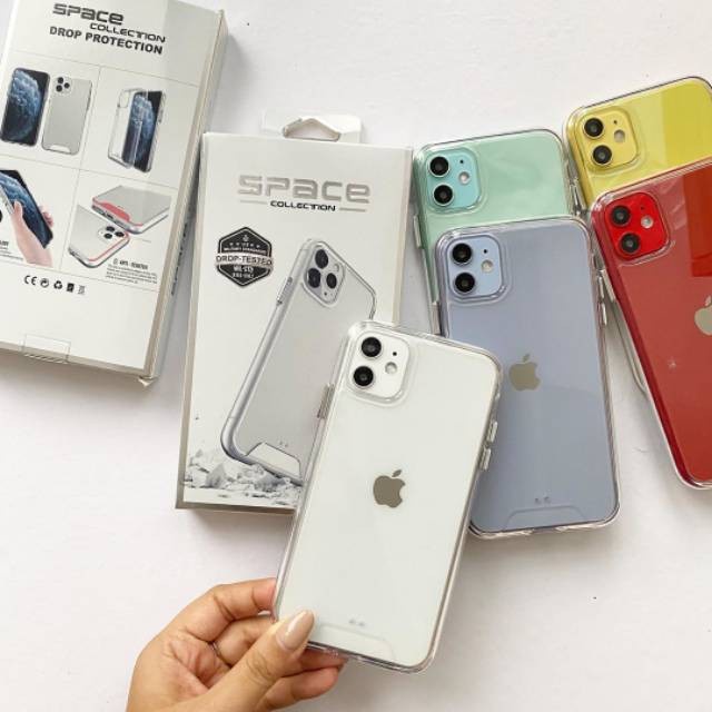 SPACE MILITARY CASE IPHONE 14 PROMAX 14 MAX / PLUS 13 PROMAX 12 PRO MINI 11 X XR XSMAX ACRYLIC SPACE CASE CLEAR BENING HIGH QUALITY + PELINDUNG KAMERA