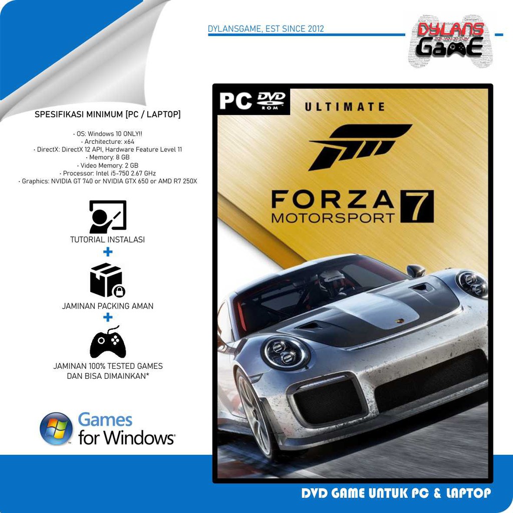 FORZA MOTORSPORT 7 ULTIMATE EDITION PC GAMES DVD GAME LAPTOP GAME PC