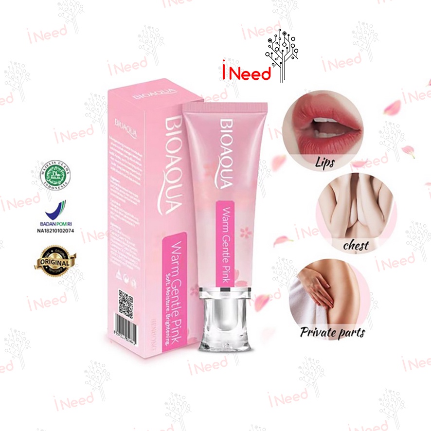 (INEED) BIOAQUA Nenhong Cream 30g Warm Gentle Pink Pemerah Bibir Puting Krim Pemutih Ketiak Paha Pantat Area Intim