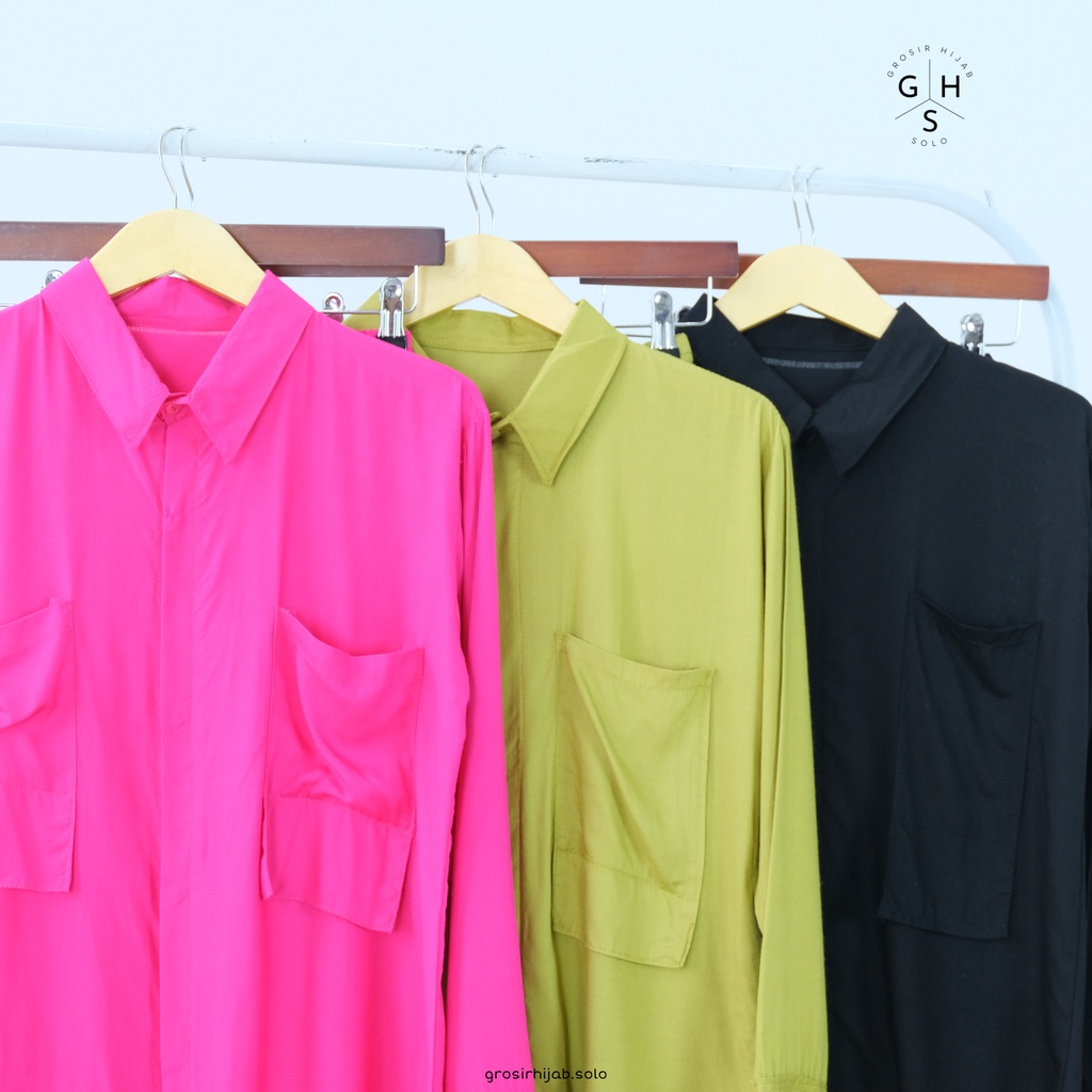 (RPA) ONE SET FECIA KEMEJA BLOUSE WANITA RAYON PREMIUM