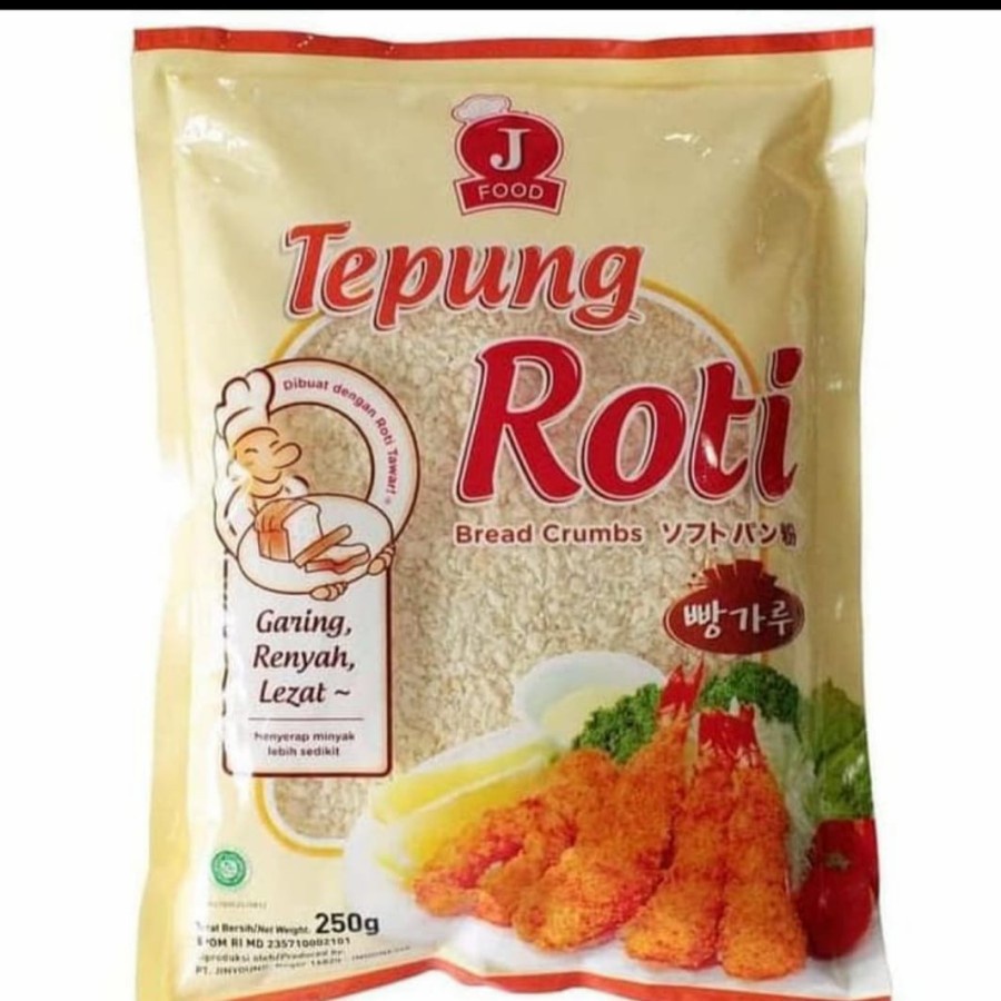 

Tepung Roti Putih J Food 250 gr / White Breadcrumbs Tepung Panir Panko