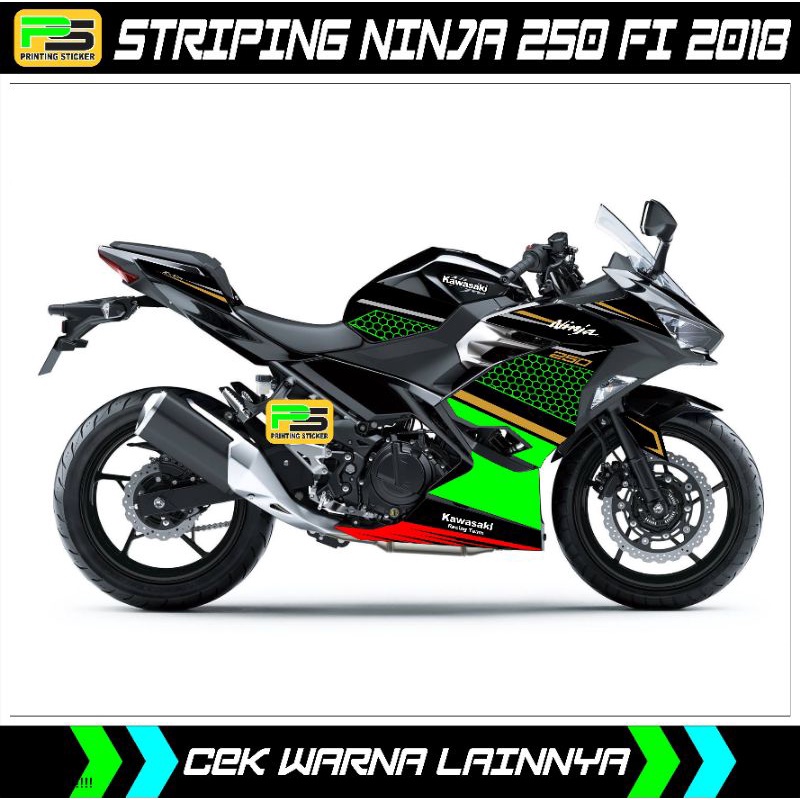 Stiker Striping New Ninja 250 fi se Abs 2018 Livery Krt