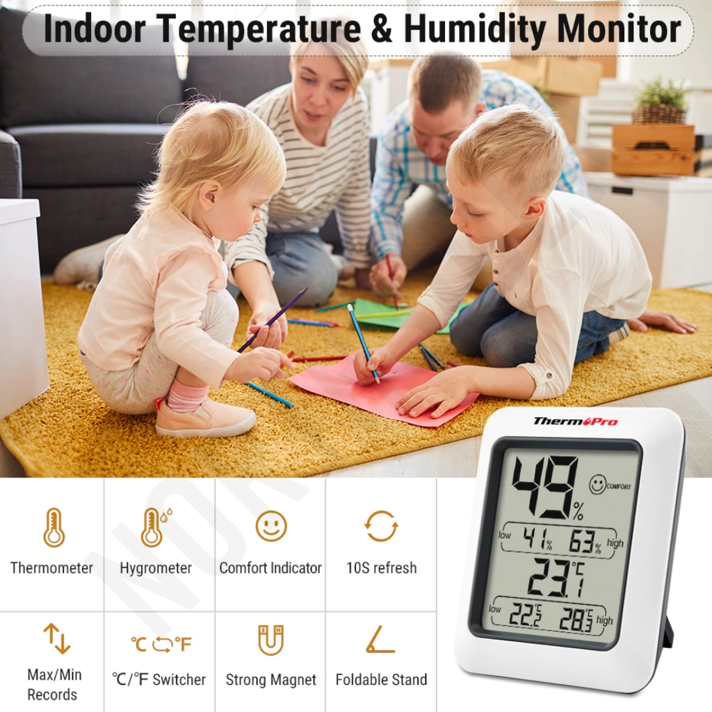 THERMOMETER HYGROMETER HUMIDITY | TERMOMETER SUHU RUANG THERMOPRO TP50